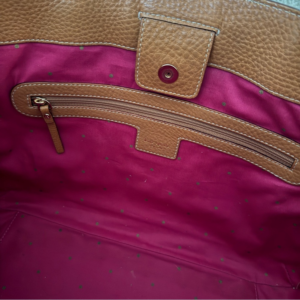 Kate Spade Foster Crossing Medium Satchel with Multi-strap Handles in Cognac - Picture 12 of 15